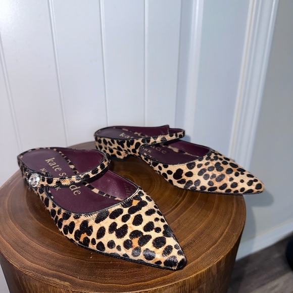 Kate Spade Meg Calf Hair Leopard Print Flats - Picture 1 of 9